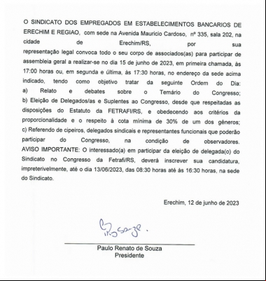 EDITAL DE CONVOCA